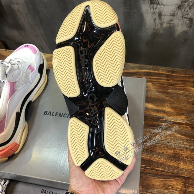 Balenciaga經典款男女鞋 巴黎世家頂級版本Triple S透氣3M反光姥爹復古運動鞋 Balenciaga情侶款老爹鞋  hdbl1173